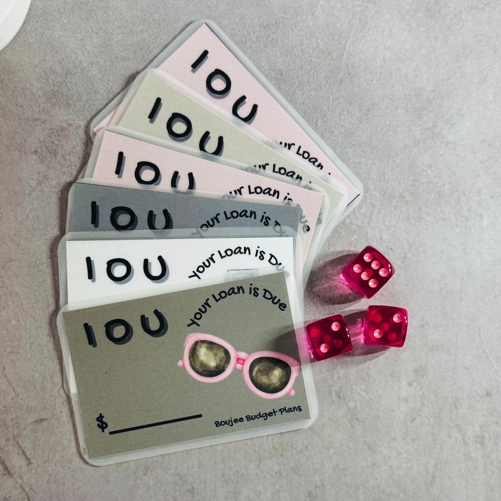 Introducing Boujee Budget Plans' Chic IOU Placeholders! ✨