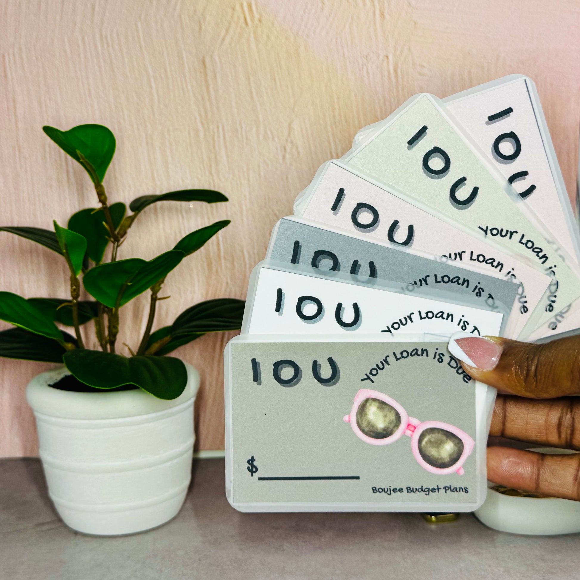 Introducing Boujee Budget Plans' Chic IOU Placeholders! ✨
