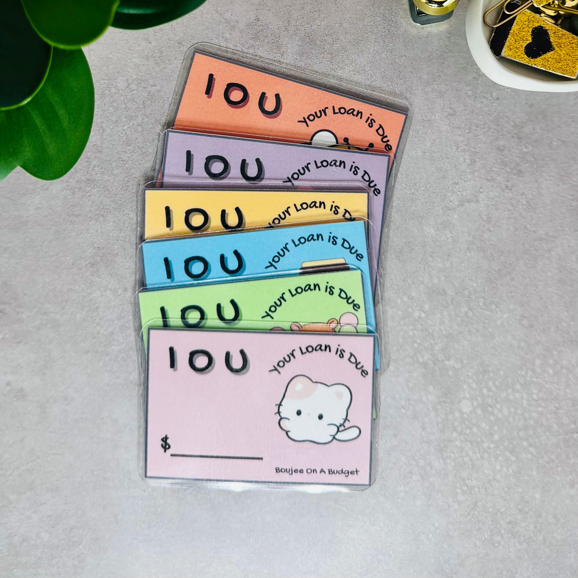 IOU Placeholder Cards