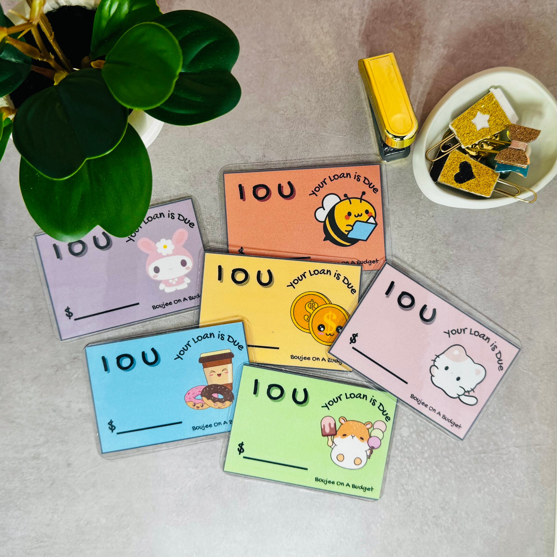 IOU Placeholder Cards