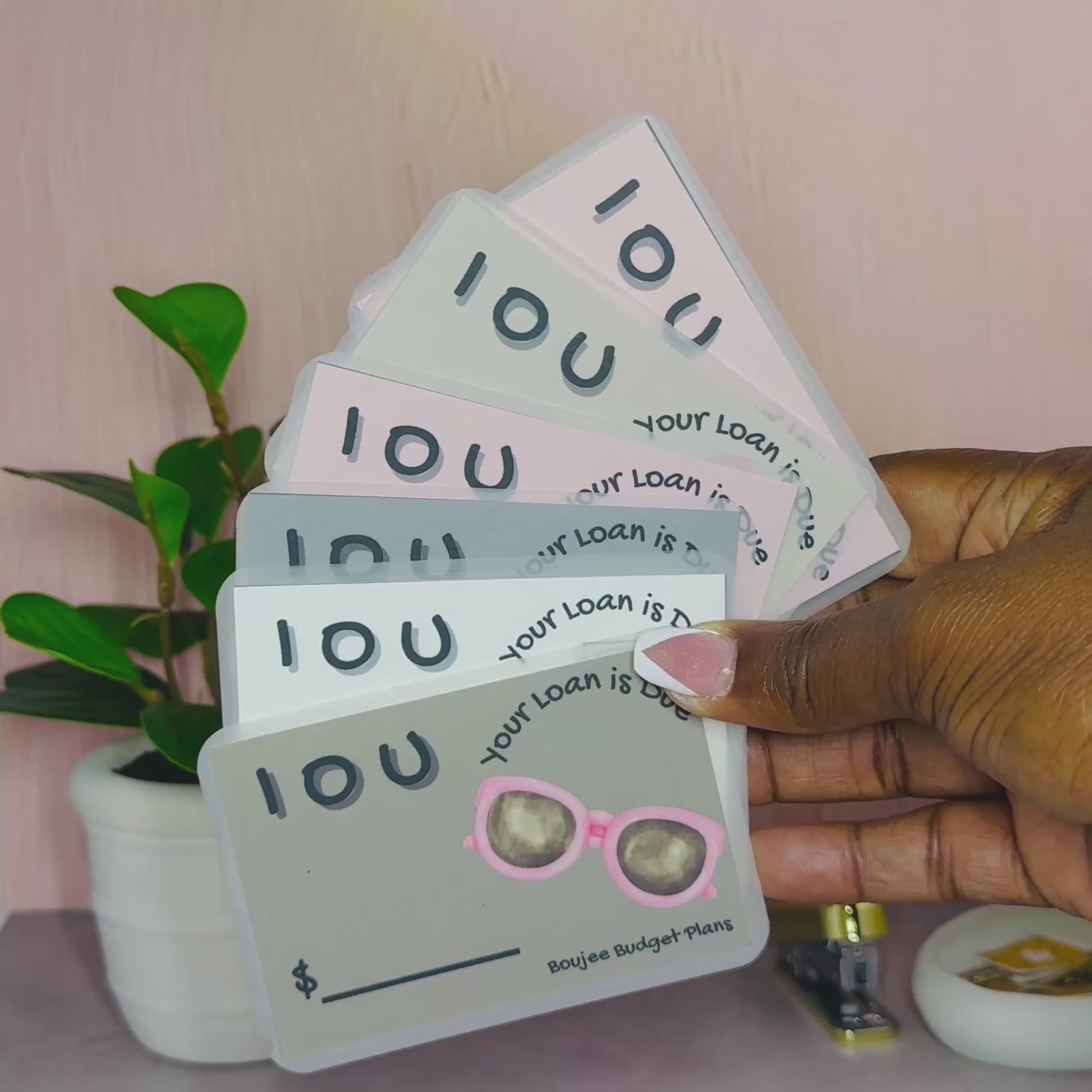 Introducing Boujee Budget Plans' Chic IOU Placeholders! ✨