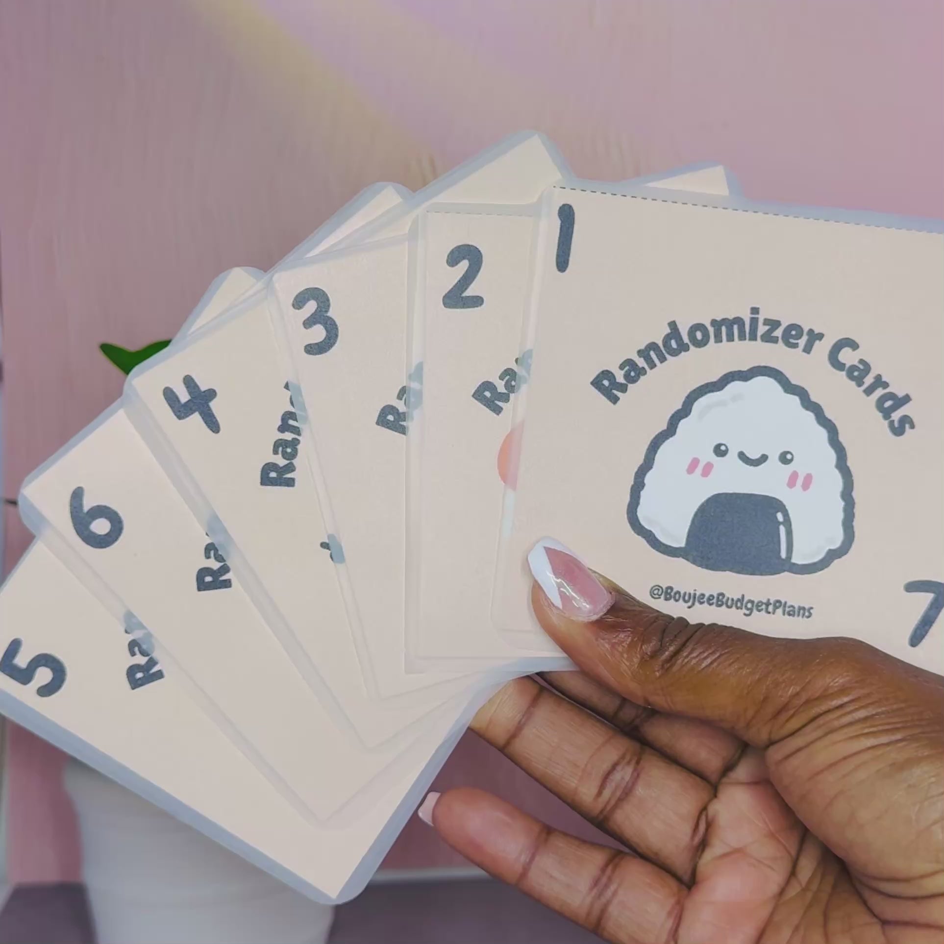 Fun Sushi Savings Challenge  Randomizer Cards!
