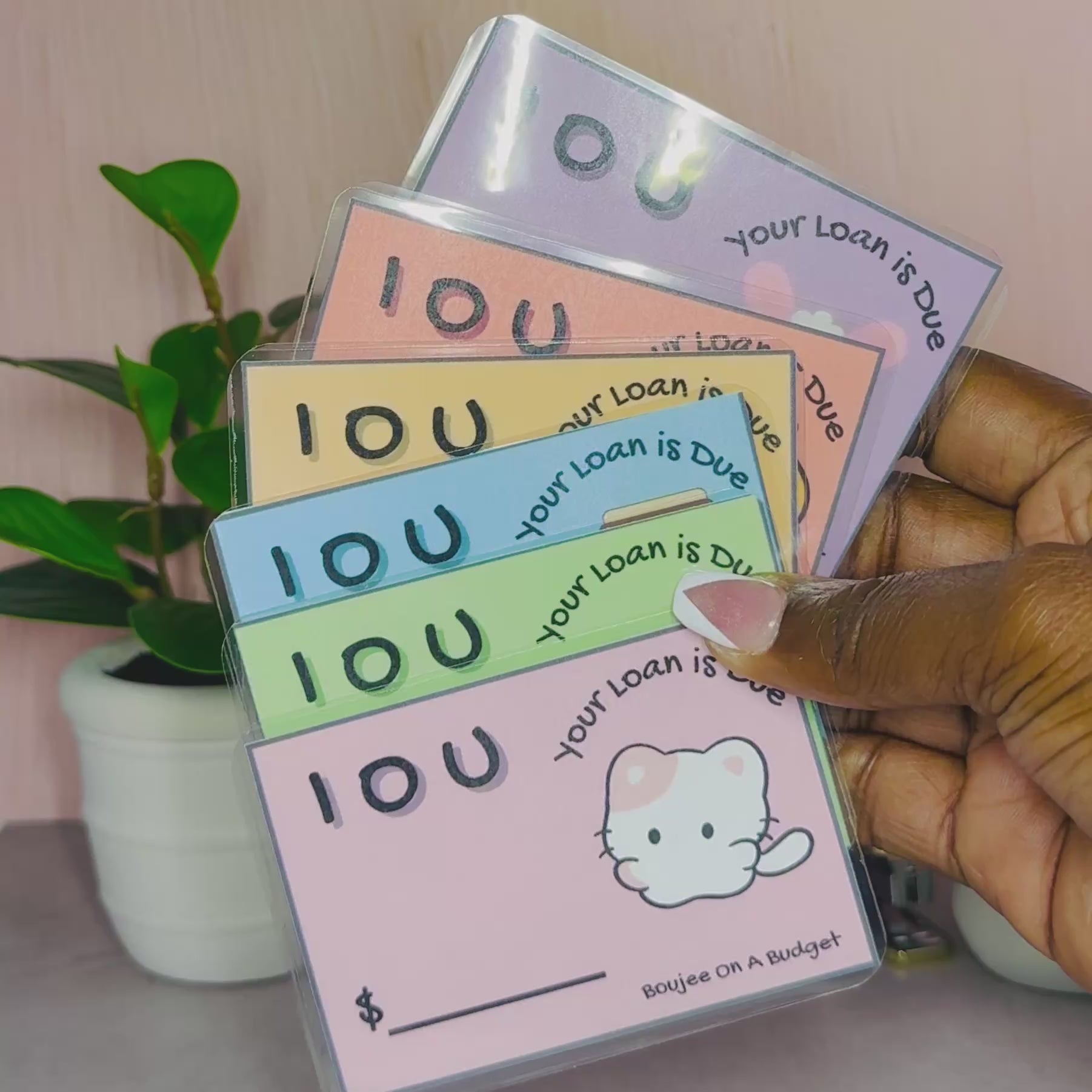 IOU Placeholder Cards